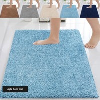 Non Slip Bath Mat Water Absorbent Small Large Bathroom Rugs Toilet Pedestal Mats