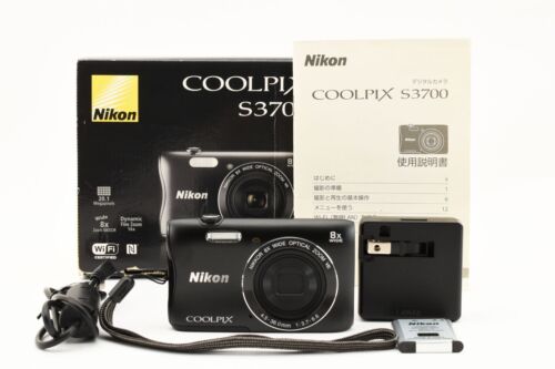 *Casi como nueva* Cámara digital Nikon COOLPIX S3700 negra 20,1 MP 8x Wi-Fi #3152 - Imagen 1 de 11