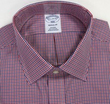 Brooks Brothers Regular Fit Dress Shirt Non-Iron 15.5 32/33-34/35 Red NWT 108.00