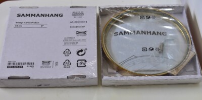 IKEA Sammanhang Golden rimmed Glass Round display Shelf | eBay