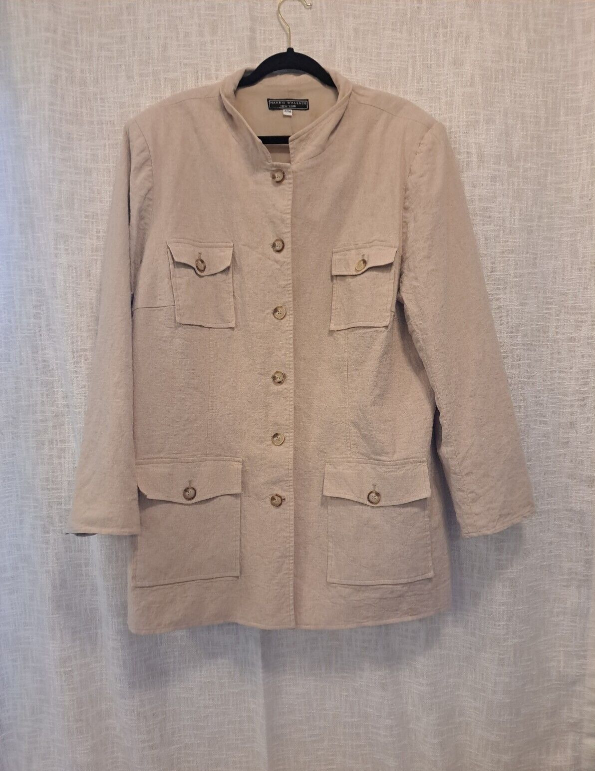 Harris Wallace Beige Button Down Jacket Size 22W … - image 1