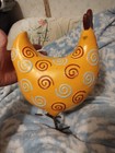 Resin Wood Rooster With Swirl Design Figurine Statute 12" Tall W/Metal Feet  — photo 7