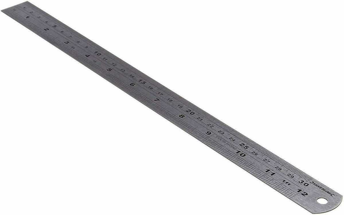 Stainless Steel Ruler Sizes Silverline Stainless Steel Ruler Set ...