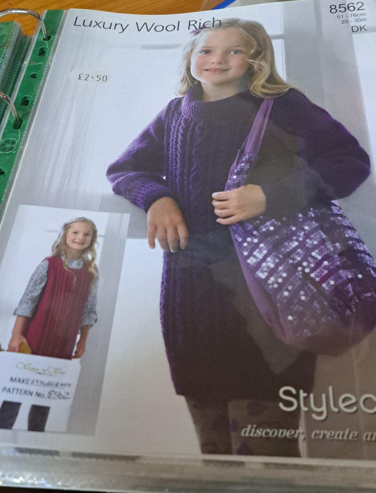 Stylecraft 8562 - Child's Sweater Dress & Tunic Knitting Pattern in Double Knit