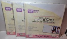 Westrim Crafts 12x12 Hinged Pages-Refill LOT of 3 Packs for Strap Albums 29015