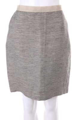 Max Mara WEEKEND Skirt Linen I 44 = D 40 greige anthracite
