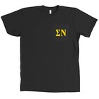 Sigma Nu Bella + Canvas POCKET Black T Shirt Fraternity Tee NEW