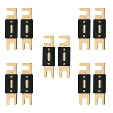 The Wires Zone High-Quality Gold Plated 250A Amp ANL Fuse 10 Pack 