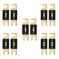 The Wires Zone High-Quality Gold Plated 250A Amp ANL Fuse (10 Pack)