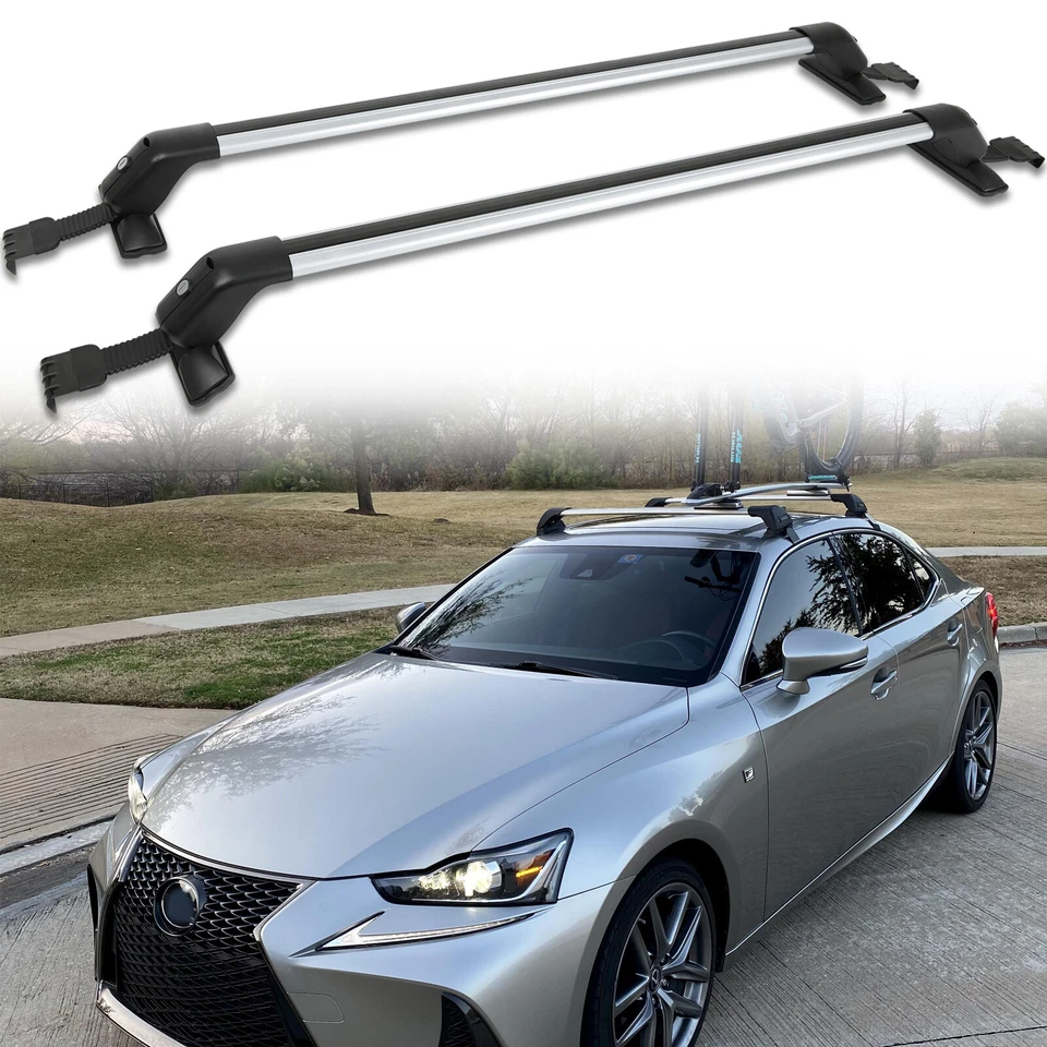 For Lexus IS 250 300 350 Roof Rack Crossbars Luggage Kayak Cargo Carrier + Locks