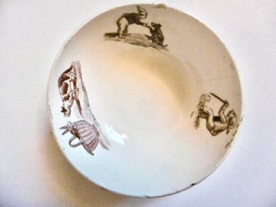 Plat rond en faïence KG Luneville modèle Bagatelle, fin XIXème