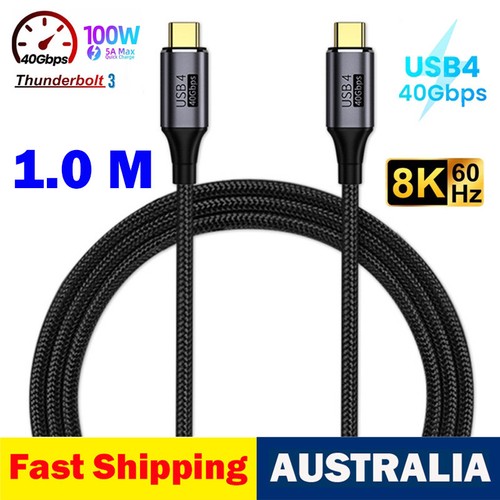 USB 4 Thunderbolt 3 PD 8K 40Gbps Type C Cable Fast Charging for Macbook Air Pro - Picture 15 of 20