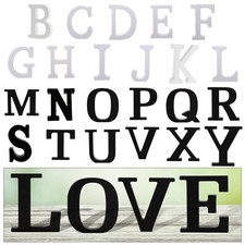 8cm White Black Colour Painted Wooden Letter A-Z Name Wedding Party Home Decor