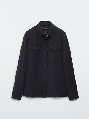 New Massimo Dutti Technical Down Overshirt Jacket S 3408/222