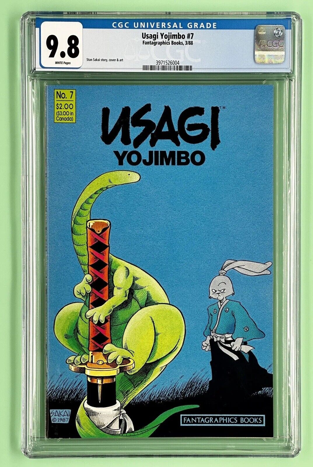 Usagi Yojimbo #7 (CGC 9.8) 1988, White Pages, Stan Sakai