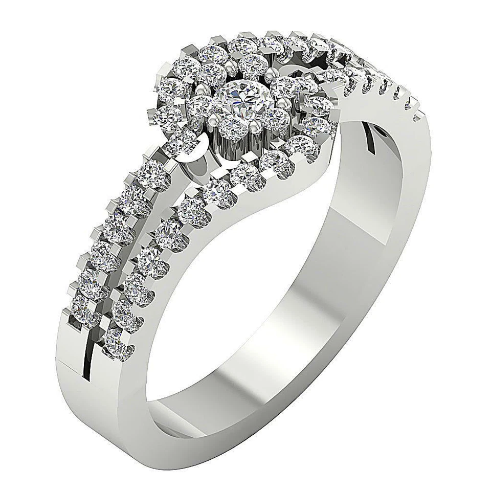 I1 G Solitaire Engagement Ring 0.75 Ct Natural Diamond 14K White Gold Appraisal - Image 2 of 4