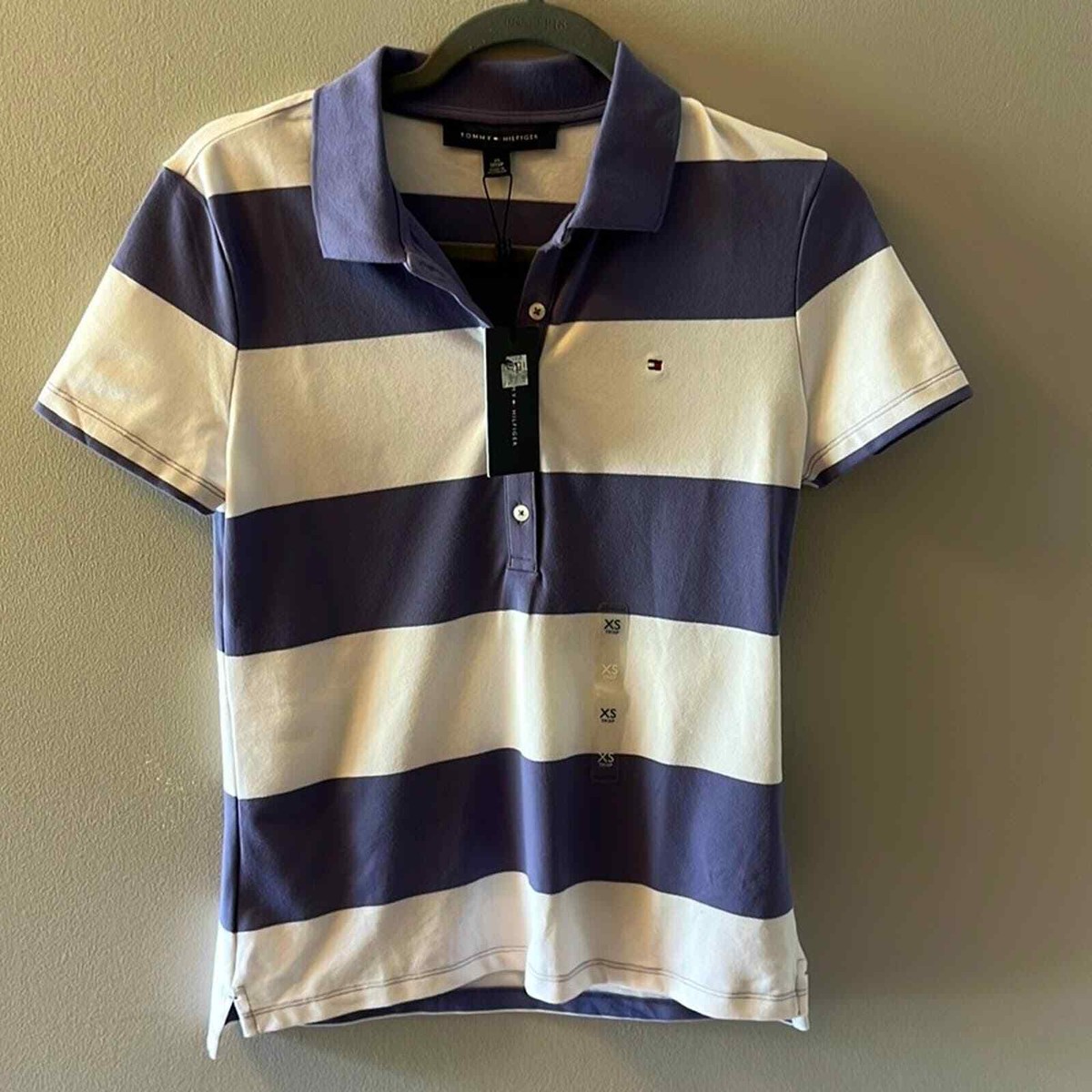 ❤️未使用❤️トミーヒルフィガー HERITAGE POLO ポロシャツ XXL NWT Tommy Hilfiger Heritage Polo (Size XS, lilac and white