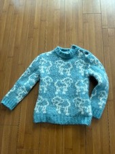 paul joe les fermes de marie kids wool alpaca blue sheep sweater Girls 4/5