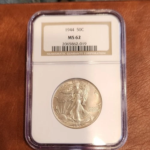 1944 Liberty Walking Half Dollar Philadelphia Silver MS 62 NGC US Coin