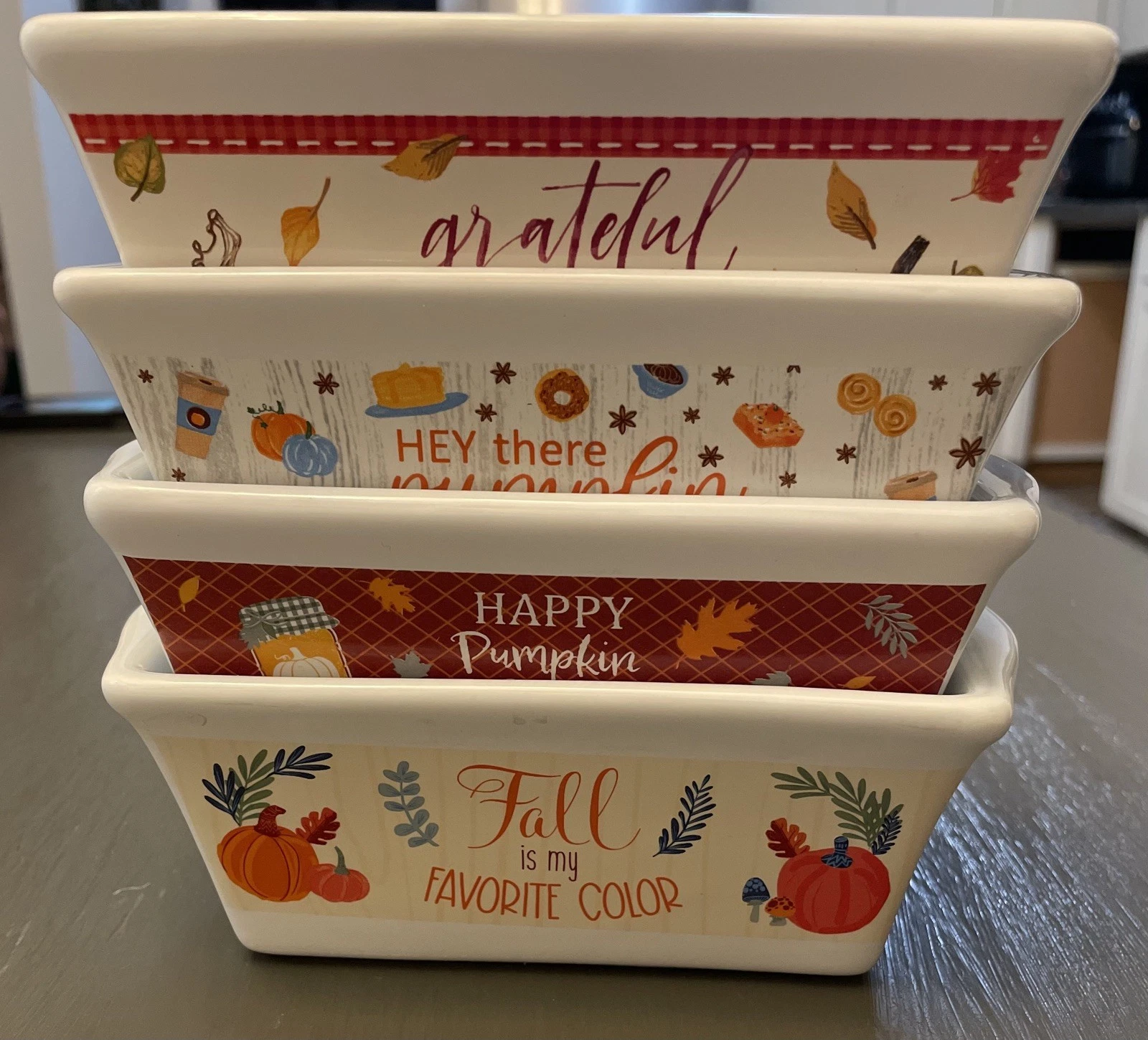 Royal Norfolk Mini Loaf Pan Fall Autumn Harvest Oven & Micro & Dishwasher Safe