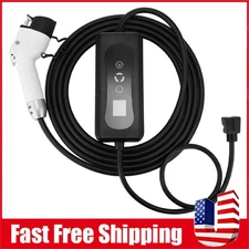 20FT Adjustable Current EV Charger 16A Electric Car NEMA6-20 5-15 EVSE 110V-220V