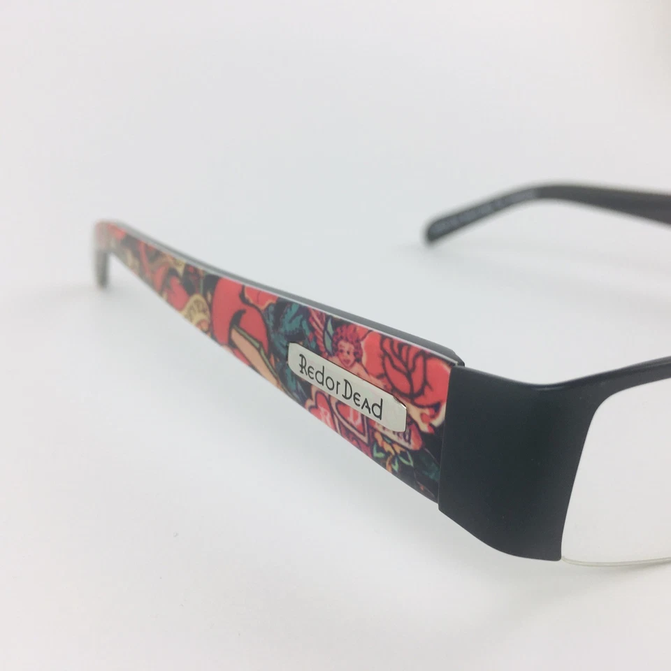 RED OR DEAD eyeglasses SATIN BLACK HALF RIMLESS glasses frame MOD: 48 25056334 - Image 3 of 4