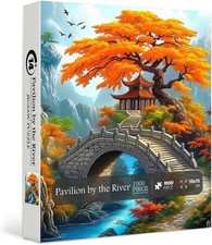 Pavilion By The River 1000 Pc Jigsaw Puzzle, Brand New-Sealed Box 