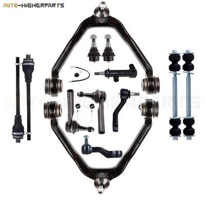 For 2001-2005 2006 Chevy Tahoe 13 pcs Front Control Arms Ball Joints Pitman Arm