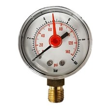 Y50 Process Pressure Gauge M10 1 Radial Port 0 to 10 Bar for Oil Air For Water