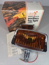 Vintage Nos 12v Sears Quartz Halogen Amber Auxiliary Fog Light 55711 Tested