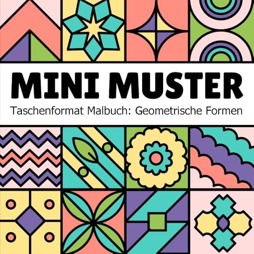 Malbuch Taschenformat Mini FüR Jugendliche & Erwachsene, Geometrisch, Muster-image