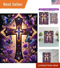 Cross Diamond Art Kits for Adults-DIY 5D Religion Diamond Painting Kits for A...