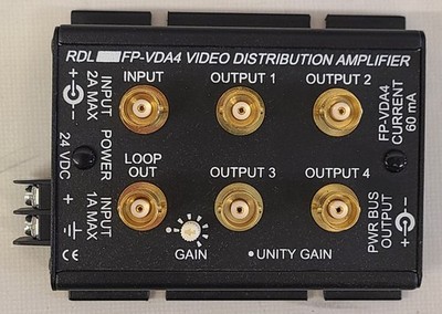 RDL FP-VDA Video Distribution Amplifier No Power Supply NOS ( Flat-Pak )