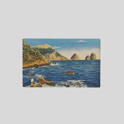 Capri Punta Tragara con Faraglioni Postkarte d epoca 1927 uncommon