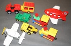 LEGO DUPLO BUNDLE - SLIDING LOCOMOTIVES / PLANES / VEHICLES - VINTAGE - 8 PIECES