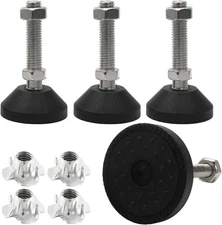 Hordion 4Pcs M10 Leveling Feet Adjustable Furniture D50xM10x50, Black 