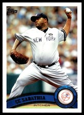 CC Sabathia 2011 Topps #102 New York Yankees MLB READ FREE SHIPPING AutographDen