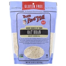 Oat Bran Hot Cereal, Gluten Free, 16 oz 454 g