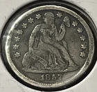 1857 Seated Liberty Dime Fine