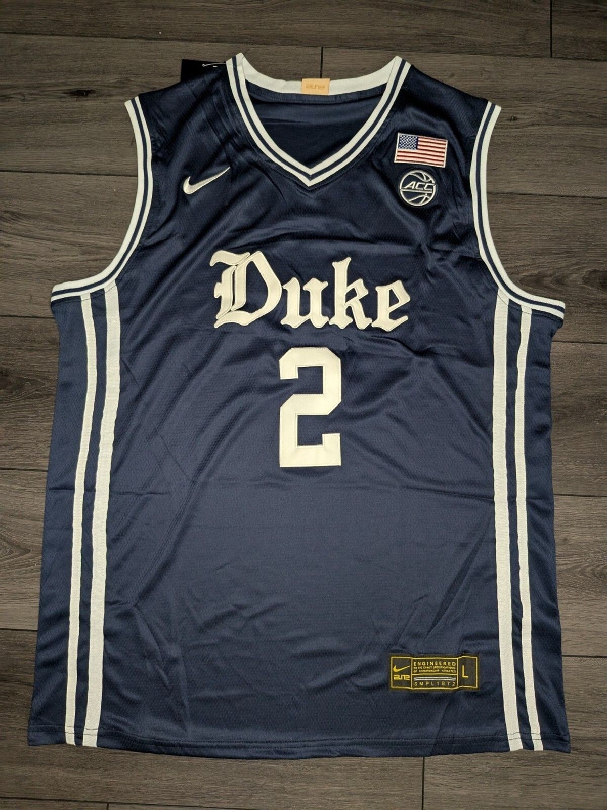Cooper Flagg #2 Duke Blue Devils Stitched Dark Blue Jersey Men's Large