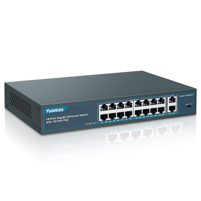 YuanLey 18 Port Gigabit PoE Switch 250W 802.3