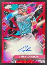 2025 Topps Cosmic Chrome Red Flare Refractor #CCA-TL Tyler Locklear RC Auto /5