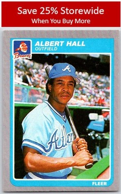 Albert Hall RC 1985 Fleer #326 Atlanta Braves