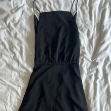 Farm Rio Square Neck Mini Dress in Black (size P)