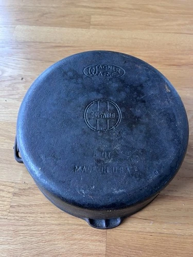 Vtg Griswold Logo 5 Qt Wagner Ware Dutch Oven No Lid Cast Iron Pot Pan