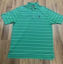 TPC Sawgrass Golf Polo Shirt Mens XL Striped Performance Stretch FootJoy FJ