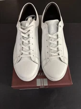 BRUNO MAGLIA TRIPLE WHITE LEATHER DEIGO SNEAKERS SIZE 9 NEW WITH BOX