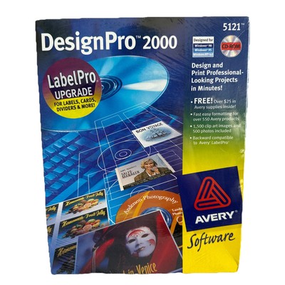Avery Software Design Pro 2000 CD-ROM **BRAND NEW** *FACTORY SEALED* PC WINDOWS