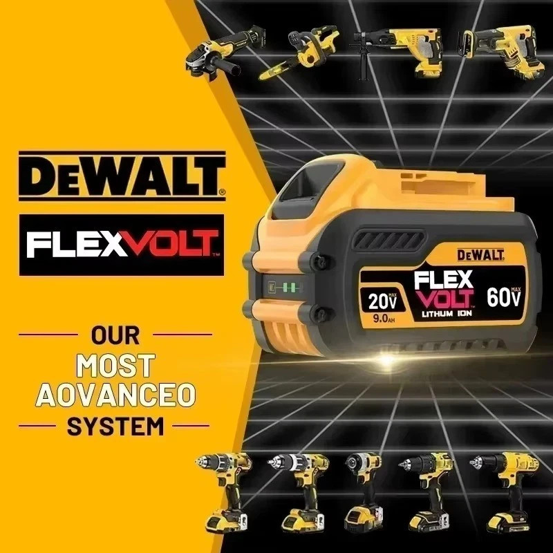 1 x 배터리 DeWALT 20V 60V 6Ah 9Ah MAX FlexVolt DCB606 - 60V 9.0Ah 4