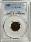 1871 Indian Head Cent - Graded XF40 by PCGS - Free Shipping